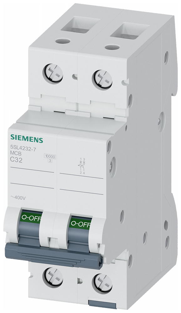 SIEMENS Miniature circuit breaker 400 V 10kA, 2pole, C,