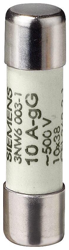 SIEMENS: SENTRON, cylindrical fuse link, 10 x 38 mm, 10 A,